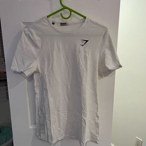 WHITE GYMSHARK T SHIRT SIZE SMALL